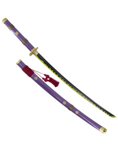 Lilac Enma functional katana from One Piece carbon steel