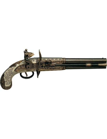 Gun with 2 revolving barrels, United Kingdom, 1750 Gun with 2 revolving barrels, United Kingdom, 1750