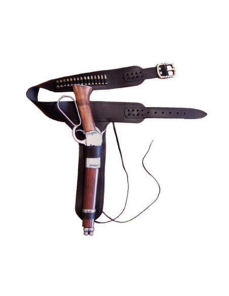 Leather holster Mare's Leg rifle with 15 bullets