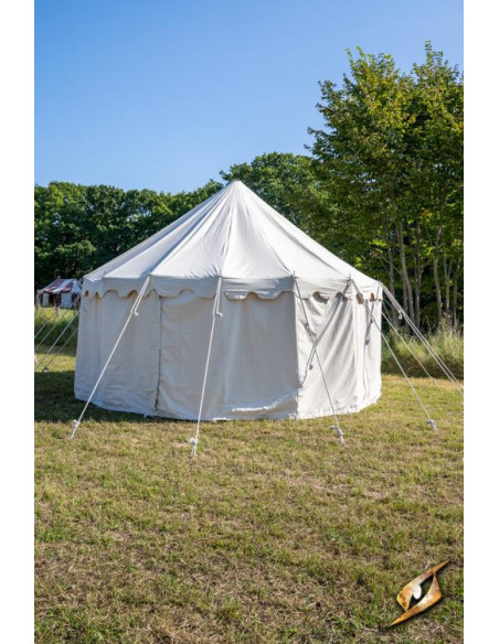 Pavilion medieval tent natural white...