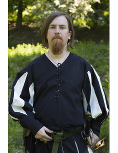 Lansquenet mercenary shirt, black-white