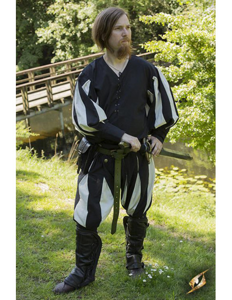 Lansquenet mercenary shirt, black-white Lansquenet mercenary shirt, black-white