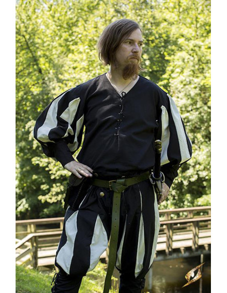 Lansquenet mercenary shirt, black-white Lansquenet mercenary shirt, black-white