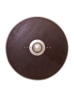 Round wooden functional shield, 77 cm.