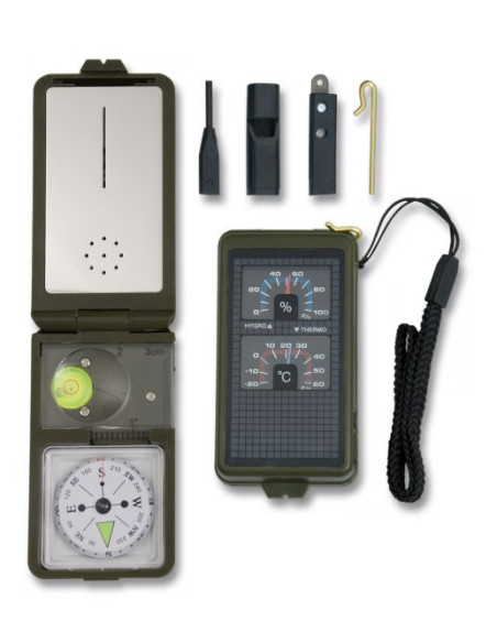 compass with survival accessories
