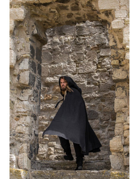 Black Elinor Classic Medieval Cloak...