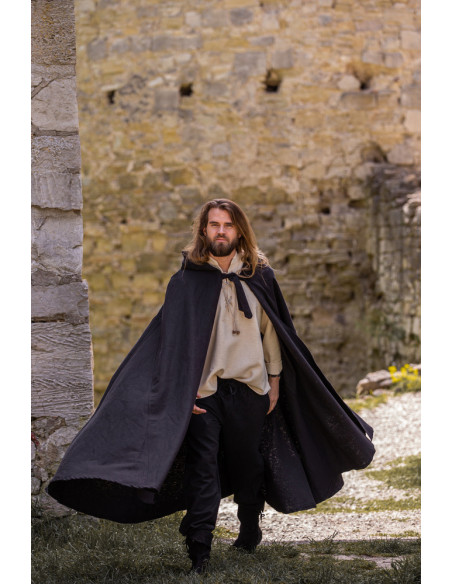 Black Elinor Classic Medieval Cloak...