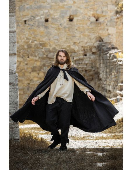 Black Elinor Classic Medieval Cloak...