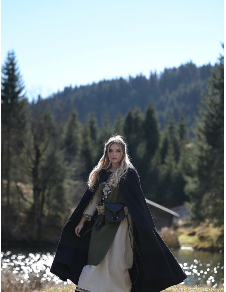 Black Elinor Classic Medieval Cloak...