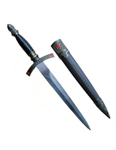 Dagger templar crosses with leather sheath