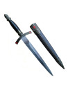 Dagger templar crosses with leather sheath