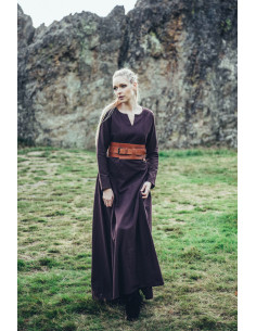 Viking woman dress model Lina, dark brown