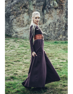 Viking woman dress model Lina, dark brown 2