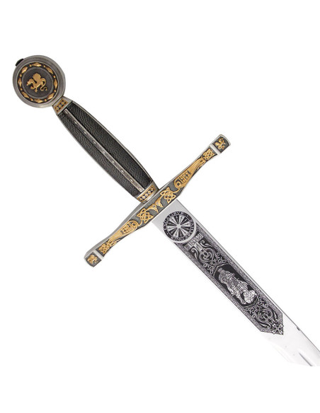 Excalibur sword in silver and gold...