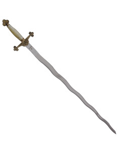 Ceremonial sword Masonic Lodge flamboyant with brass...