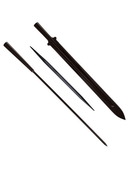 Functional Masai spear with scabbard