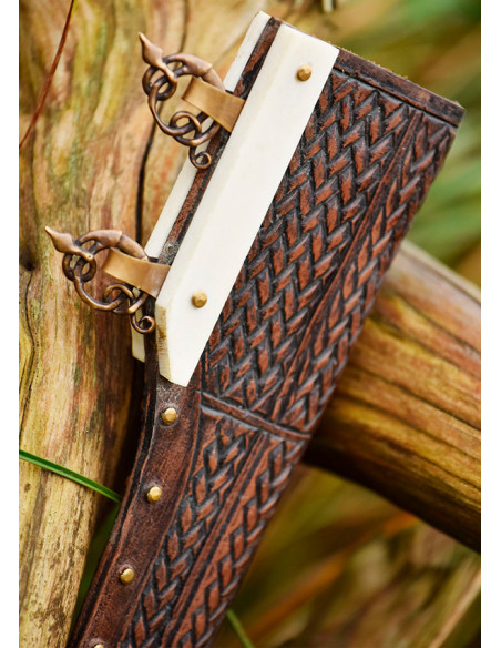 Small Viking Seax knife, bone handle,...