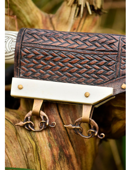 Small Viking Seax knife, bone handle,...