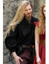 Medieval shirt Adrian with laces, white or black