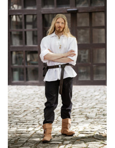 Artur pirate shirt with laces, white 2