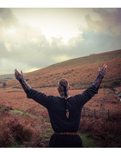Viking tunic with Erwin embroidery, black 2