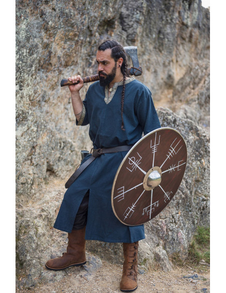 Viking tunic short sleeve Richard, blue