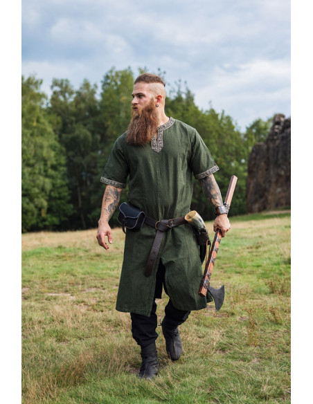 Viking tunic short sleeve Richard, green