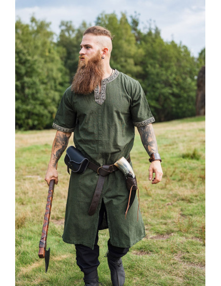 Viking tunic short sleeve Richard, green