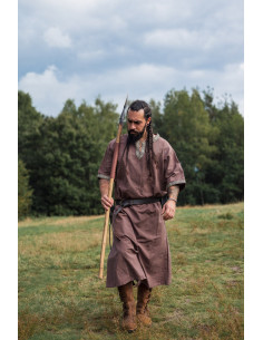 Viking tunic short sleeve Richard, brown color 2