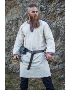 Halvor medieval tunic, natural white