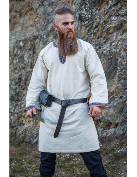 Halvor medieval tunic, natural white
