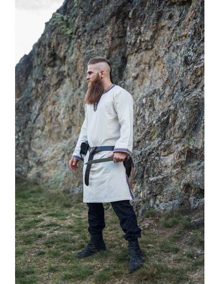 Halvor medieval tunic, natural white