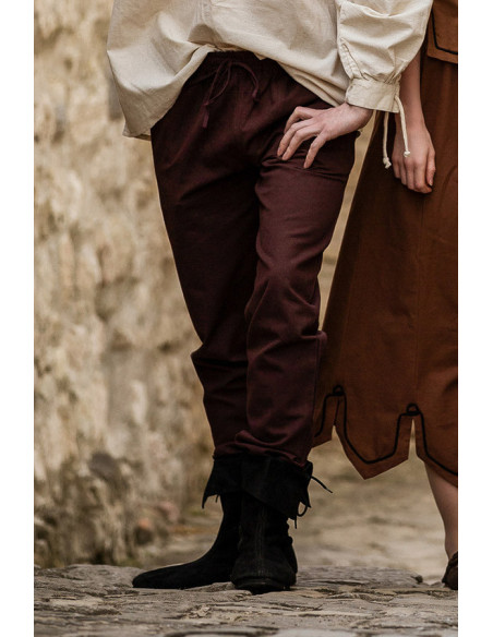 Unisex DARK BROWN medieval pants with...