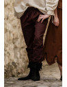 Unisex DARK BROWN medieval pants with elastic waistband