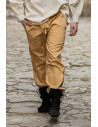 Unisex LIGHT BROWN medieval pants with elastic waist band