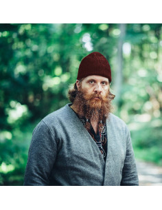 Viking hat in wool Ari model, red color