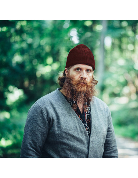 Viking hat in wool Ari model, red color