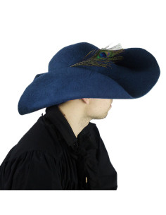 Pieter model blue wool felt hat