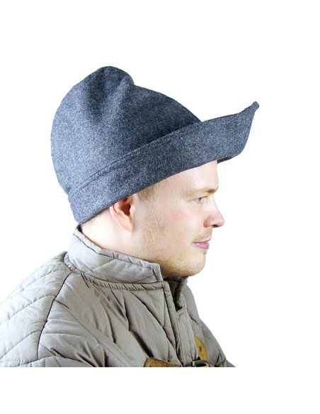Robin Hood hat in gray wool