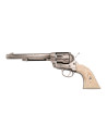 PeaceMaker Colt-45 Long Barrel Revolver, Polished Grey, Ivory Handle