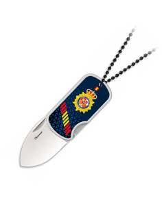 3D Spanish National Police knife with ball pendant, blade...