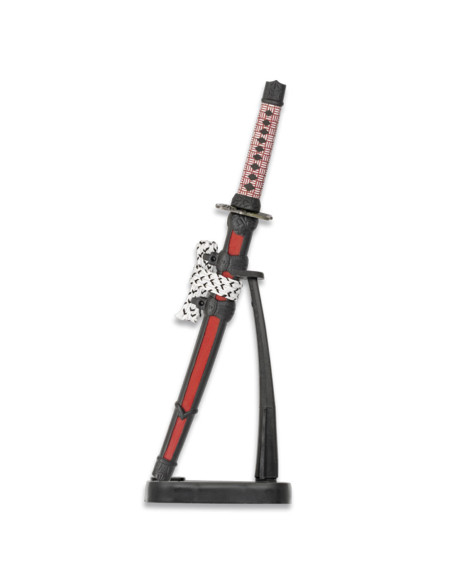 Miniature katana red-black scabbard...