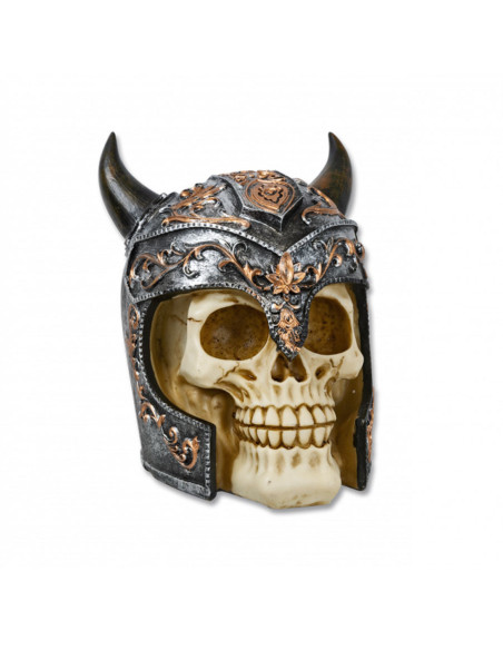 Skull miniature with Viking helmet,...