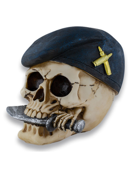 Miniature green beret military skull,...