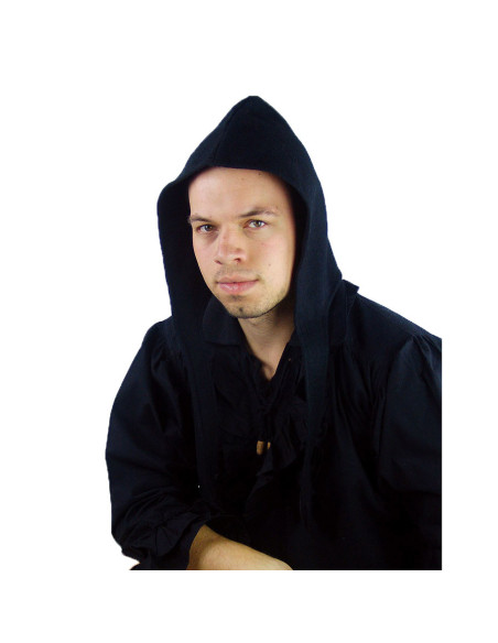 Black wool peasant hat, Hubert model