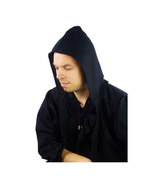 Black wool peasant hat, Hubert model