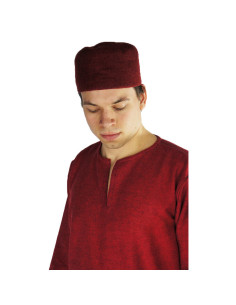 Wool felt hat Hans model, red color