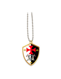 Templar shield pendant with Maltese cross
