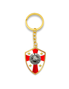 Shield keychain with the Knights Templar