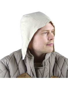 Medieval peasant crepe model Gerard, natural white cotton 2